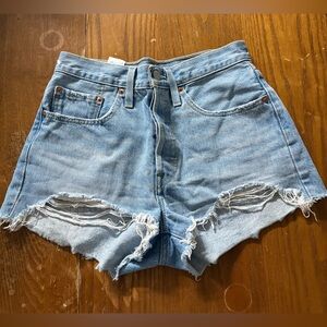 Levi’s Denim Distressed Women Shorts